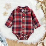 ODASIRA Baby Boy Clothes Infant Outfits Long Sleeve Plaid Bodysuit Romper + Jeans Overalls Jumpsuit Pants Sets - Image 4